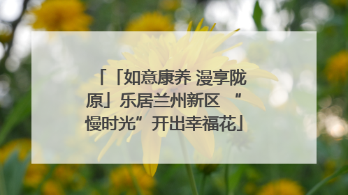 「如意康养 漫享陇原」乐居兰州新区 “慢时光”开出幸福花