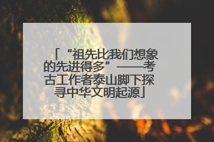 “祖先比我们想象的先进得多”——考古工作者泰山脚下探寻中华文明起源