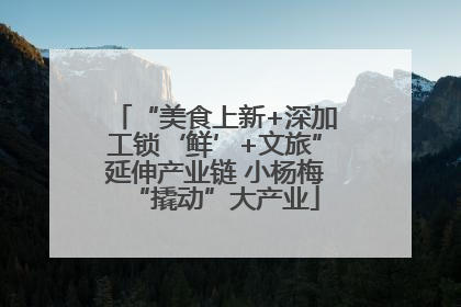 “美食上新+深加工锁‘鲜’+文旅”延伸产业链 小杨梅“撬动”大产业