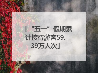 “五一”假期累计接待游客59.39万人次