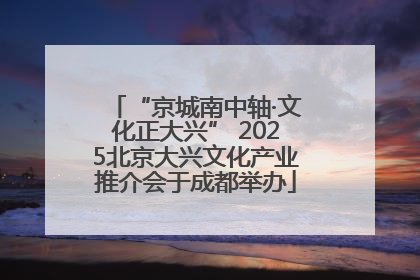 “京城南中轴·文化正大兴” 2025北京大兴文化产业推介会于成都举办