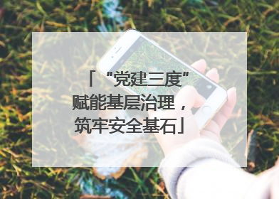 “党建三度”赋能基层治理，筑牢安全基石