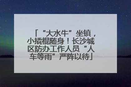 “大水牛”坐镇，小撬棍随身！长沙城区防办工作人员“人车等雨”严阵以待