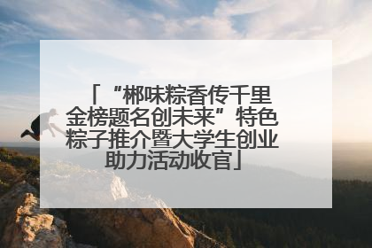“郴味粽香传千里 金榜题名创未来”特色粽子推介暨大学生创业助力活动收官
