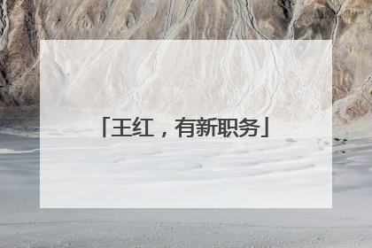 王红，有新职务
