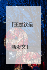 王楚钦最新发文