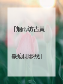 烟雨访古黄 篆痕印乡愁