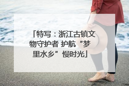 特写：浙江古镇文物守护者 护航“梦里水乡”慢时光