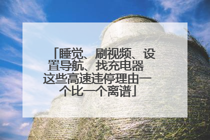 睡觉、刷视频、设置导航、找充电器 这些高速违停理由一个比一个离谱