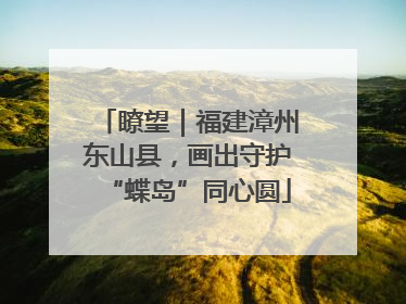 瞭望｜福建漳州东山县，画出守护“蝶岛”同心圆