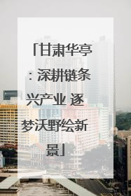 甘肃华亭：深耕链条兴产业 逐梦沃野绘新景