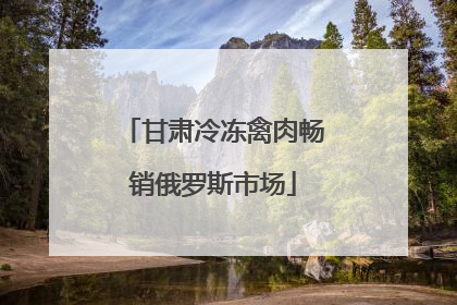 甘肃冷冻禽肉畅销俄罗斯市场