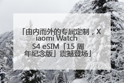 由内而外的专属定制，Xiaomi Watch S4 eSIM「15 周年纪念版」震撼登场