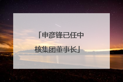 申彦锋已任中核集团董事长