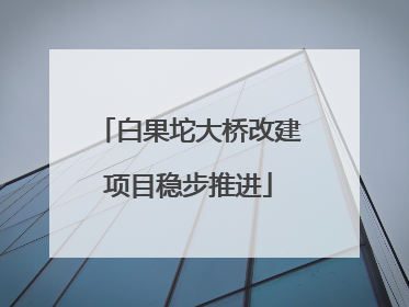 白果坨大桥改建项目稳步推进