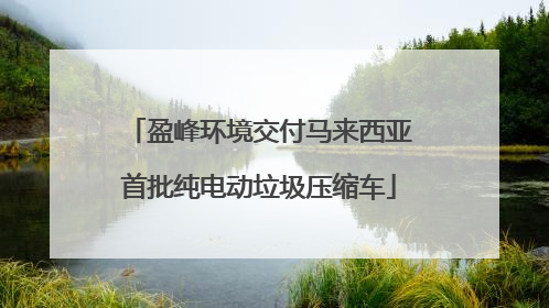 盈峰环境交付马来西亚首批纯电动垃圾压缩车