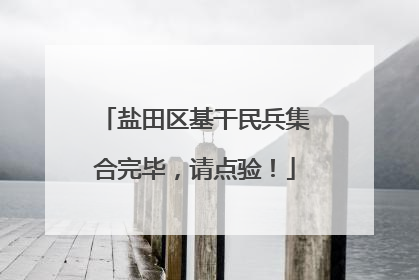盐田区基干民兵集合完毕，请点验！