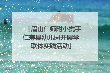 眉山仁师附小携手仁寿县幼儿园开展学联体实践活动