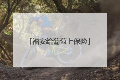 福安给葡萄上保险