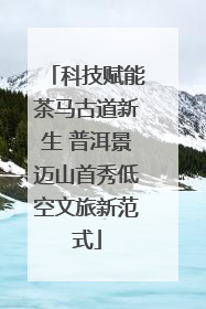 科技赋能茶马古道新生 普洱景迈山首秀低空文旅新范式