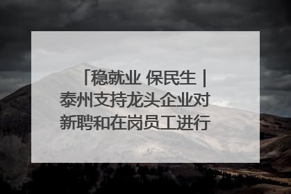 稳就业 保民生｜泰州支持龙头企业对新聘和在岗员工进行实训——到岗就能用 用了就见效
