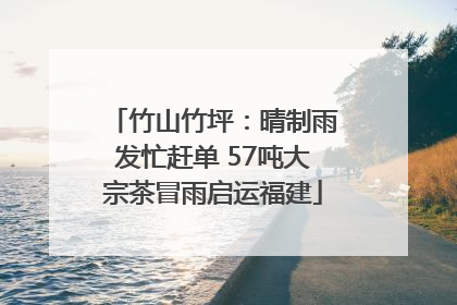 竹山竹坪：晴制雨发忙赶单 57吨大宗茶冒雨启运福建