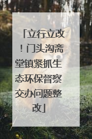 立行立改！门头沟斋堂镇紧抓生态环保督察交办问题整改