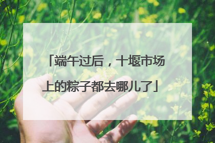 端午过后，十堰市场上的粽子都去哪儿了