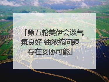 第五轮美伊会谈气氛良好 铀浓缩问题存在妥协可能