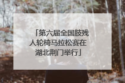 第六届全国肢残人轮椅马拉松赛在湖北荆门举行
