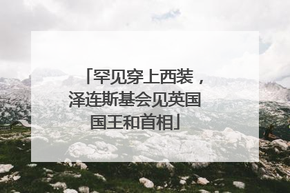 罕见穿上西装，泽连斯基会见英国国王和首相