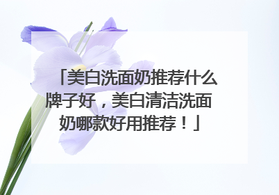 美白洗面奶推荐什么牌子好，美白清洁洗面奶哪款好用推荐！