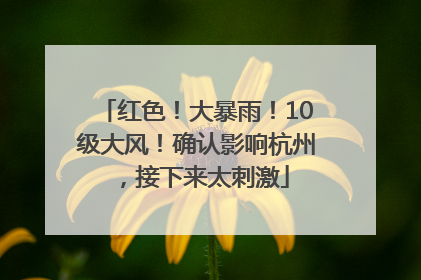 红色！大暴雨！10级大风！确认影响杭州，接下来太刺激