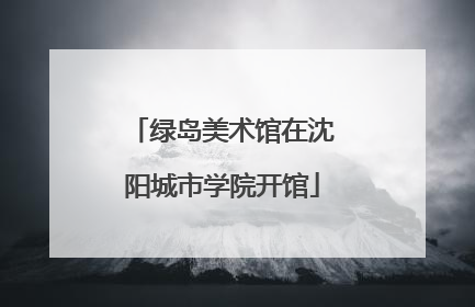 绿岛美术馆在沈阳城市学院开馆