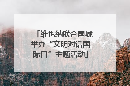 维也纳联合国城举办“文明对话国际日”主题活动