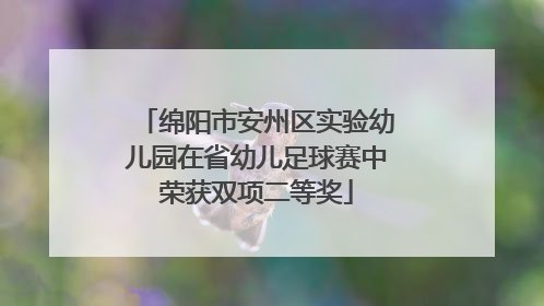 绵阳市安州区实验幼儿园在省幼儿足球赛中荣获双项二等奖