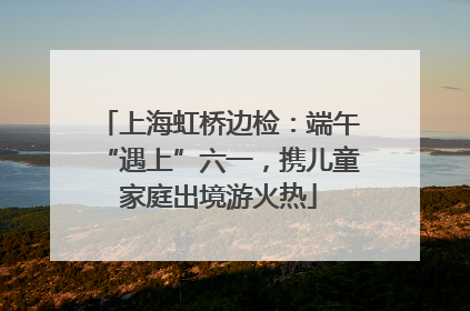 上海虹桥边检：端午“遇上”六一，携儿童家庭出境游火热