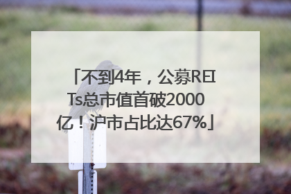 不到4年，公募REITs总市值首破2000亿！沪市占比达67%