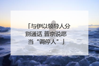 与伊以领导人分别通话 普京说愿当“调停人”