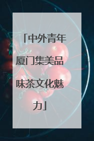 中外青年厦门集美品味茶文化魅力