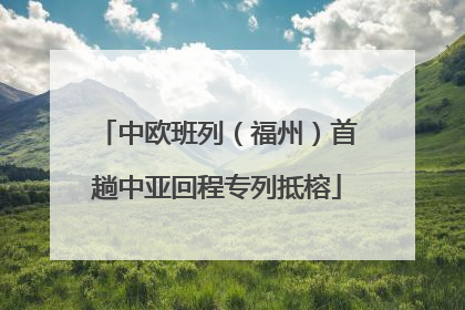 中欧班列（福州）首趟中亚回程专列抵榕