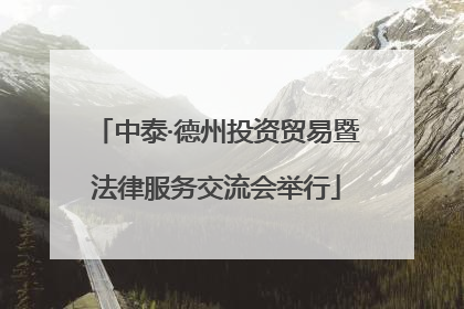 中泰·德州投资贸易暨法律服务交流会举行