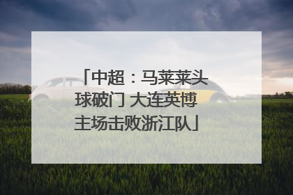 中超：马莱莱头球破门 大连英博主场击败浙江队