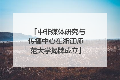 中非媒体研究与传播中心在浙江师范大学揭牌成立