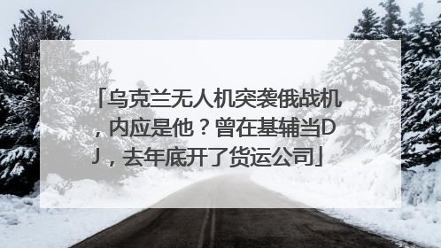 乌克兰无人机突袭俄战机，内应是他？曾在基辅当DJ，去年底开了货运公司