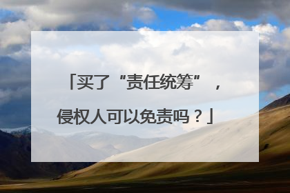 买了“责任统筹”，侵权人可以免责吗？