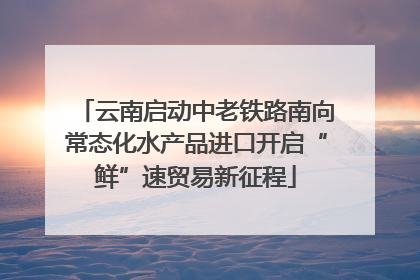 云南启动中老铁路南向常态化水产品进口开启“鲜”速贸易新征程