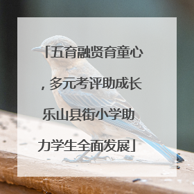 五育融贤育童心，多元考评助成长 乐山县街小学助力学生全面发展