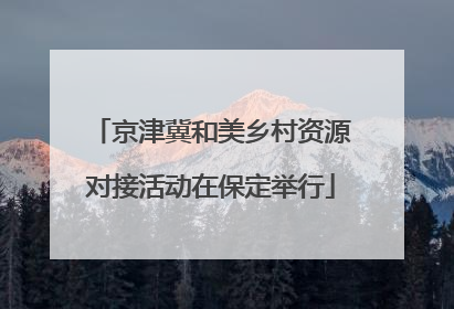 京津冀和美乡村资源对接活动在保定举行