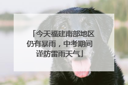 今天福建南部地区仍有暴雨，中考期间谨防雷雨天气
